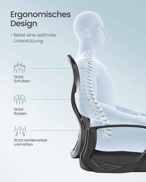 Ergonomska mrežasta pisarniška stolica, črna
