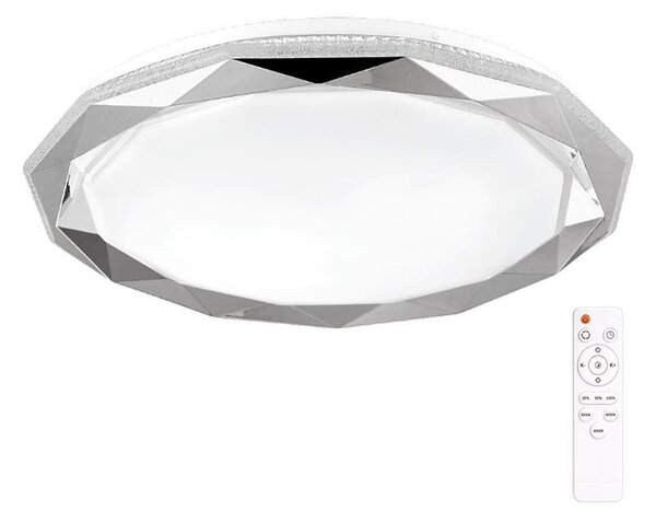 LED Zatemnitvena stropna svetilka GLOSSY 2xLED/36W/230V + Daljinski upravljalnik