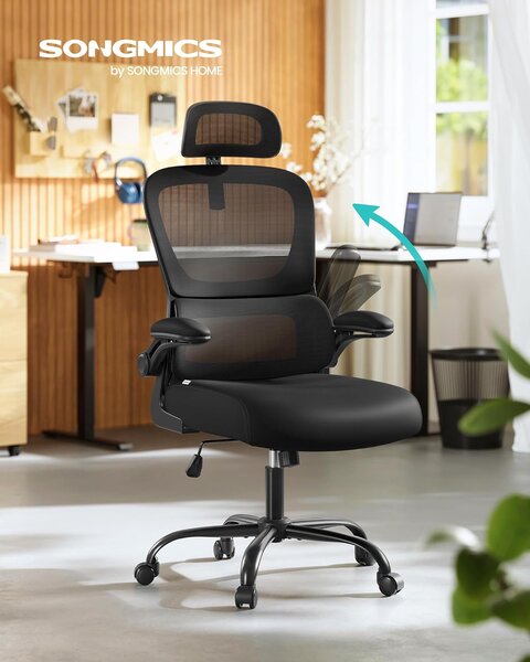 Ergonomska mrežasta pisarniška stolica, črna
