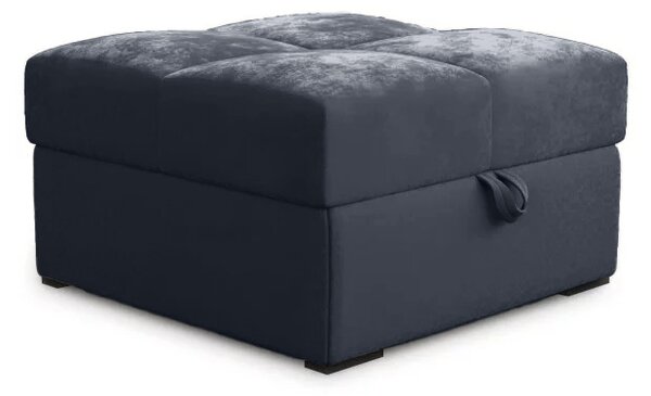 Temno siv tabure ZENOVA z odlagalnim prostorom 65x65 cm