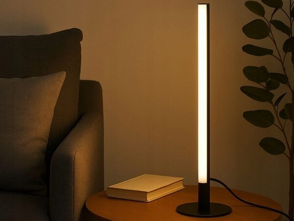 LED vertikalna namizna svetilka 3 barve svetlobe USB 40cm 120° črna