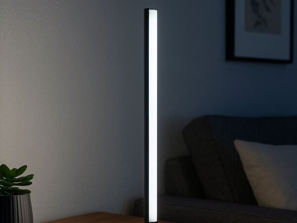 LED vertikalna namizna svetilka 3 barve svetlobe USB 40cm 120° črna