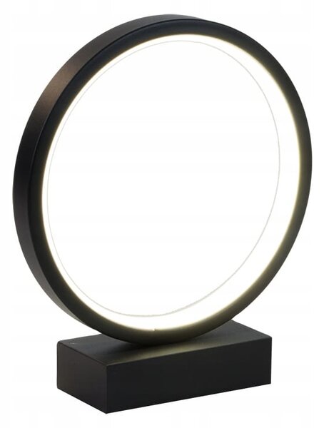 LED okrogla namizna svetilka 3 barve svetlobe USB 23cm črna