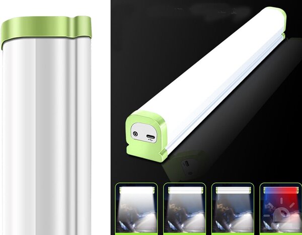 LED aku. svetilka s senzorjem gibanja magnetna 31cm USB