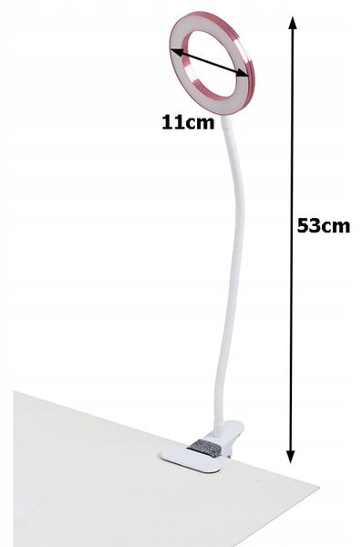 Gibljiva 24 LED kozmetična namizna svetilka USB sponka