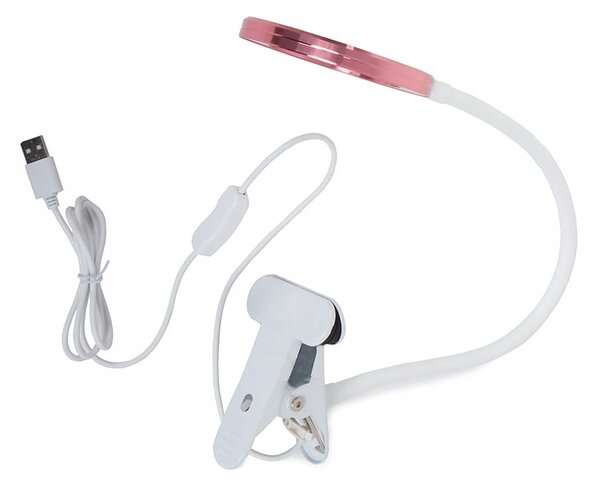 Gibljiva 24 LED kozmetična namizna svetilka USB sponka