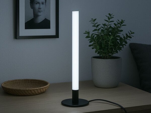 LED vertikalna namizna svetilka 3 barve svetlobe USB 40cm črna