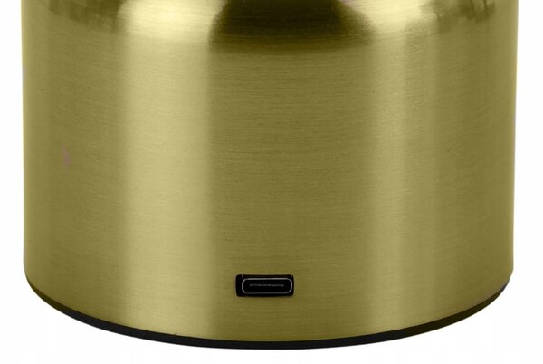 LED kovinska aku. touch namizna svetilka USB goba srebrana ali zlata