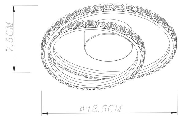 Mömax Stropna Led-svetilka Norbert, Ca. 42,5/7 Cm