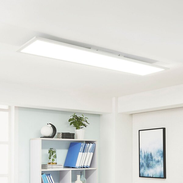 Arcchio Lysander LED panel, CCT, 119cm 55W, bel, zatemnjen, Bela, Študija / pisarna, Aluminij, Sodobni