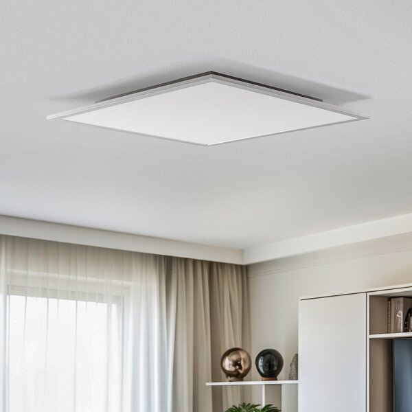 Lindby LED panel Livel, 4000K, 62 cm x cm, srebrn, kovinski, Kovinska, Kuhinja, Plastika, Sodobni