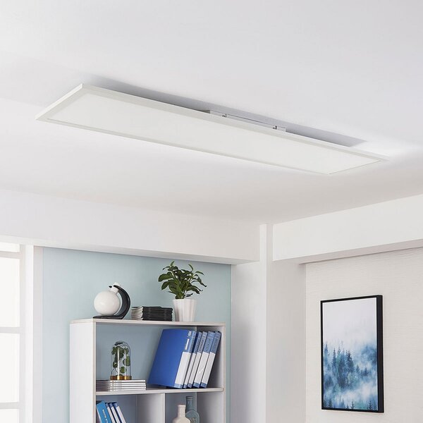 Arcchio Lysander LED panel, CCT, 119cm 55W, bel, zatemnjen, Bela, Študija / pisarna, Aluminij, Sodobni