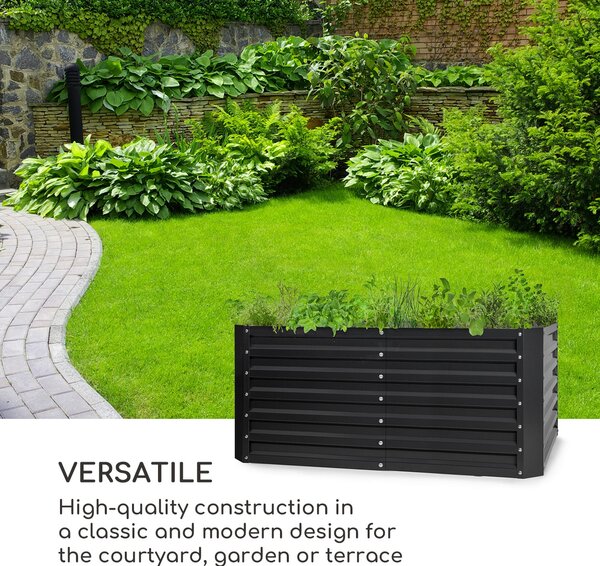 Blumfeldt High Grow Straight, visoka greda, 120 x 60 x 60 cm, 432 l, jeklo