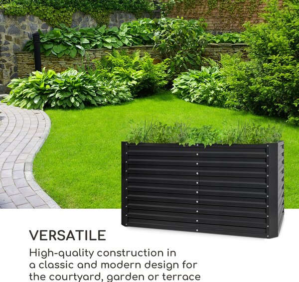 Blumfeldt High Grow Straight, visoka greda, 200 x 90 x 100 cm, 1800 l, jeklo