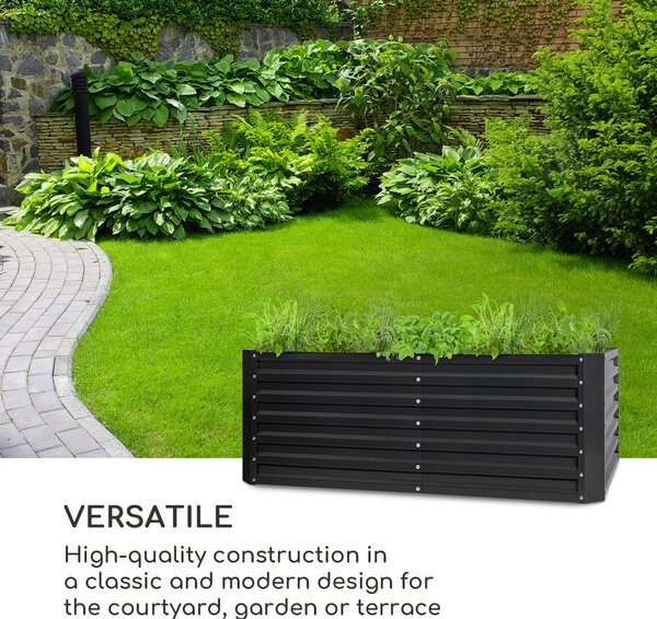 Blumfeldt High Grow Straight, visoka greda, 200 x 60 x 100 cm, 1200 l, jeklo