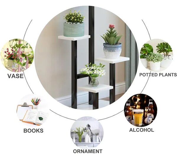 Bloomnest™ 4-nadstropno Premično Stojalo Za Rastline