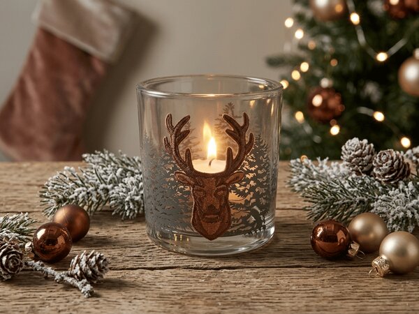 Svečnik za čajne svečke FOREST DEER 8 cm