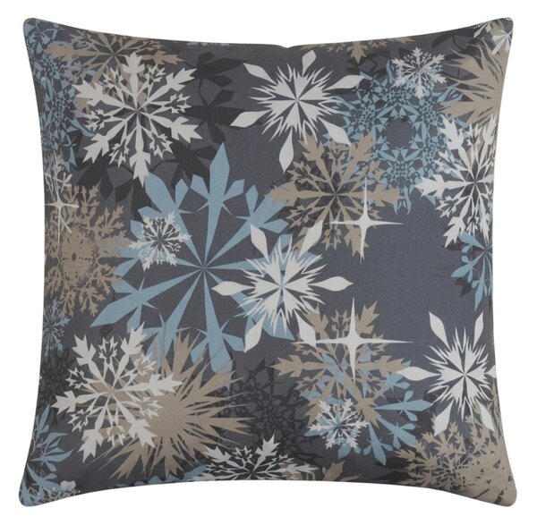 Prevleka za blazino iz mikrovlaken SNOWFLAKE 45x45 cm, modrosiva