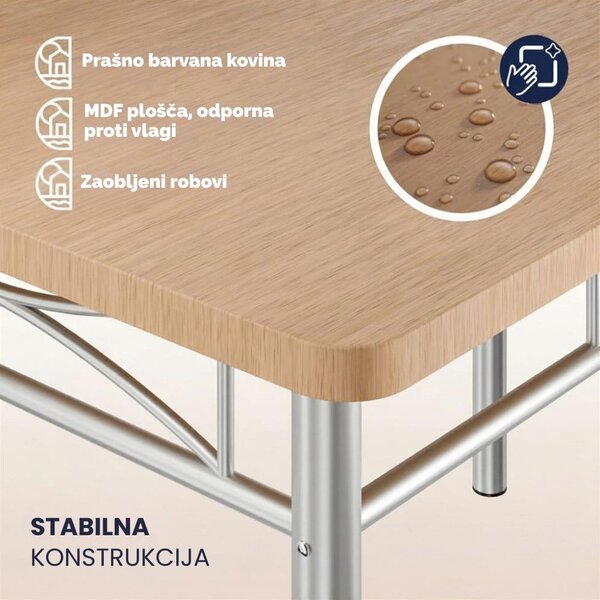 Jedilni komplet PAUL, 5-delni, naravno rjav Casaria