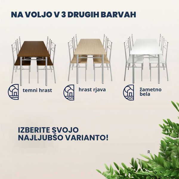 Jedilni komplet PAUL, 5-delni, naravno rjav Casaria