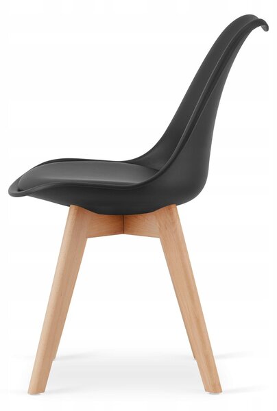 Jedilni komplet 1 + 4, miza ADRIA 120x80cm bela + stoli BALI MARK črna