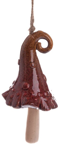 Keramični zvonec Klobuk rdeč, 38 x 9 cm