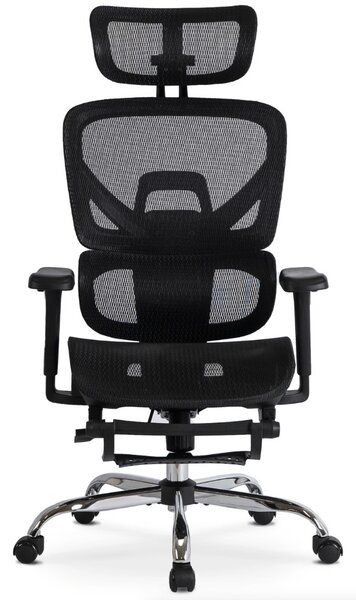 JAKS Ergonomski pisarniški stol črn blago Kair