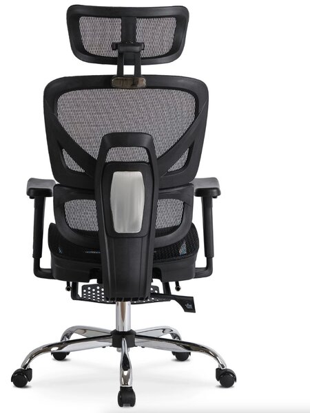 JAKS Ergonomski pisarniški stol črn blago Kair