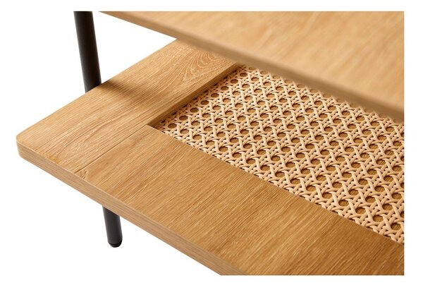Klubska mizica v hrastovem dekorju v naravni barvi 55x110 cm Pensacola – Unique Furniture