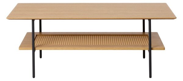 Klubska mizica v hrastovem dekorju v naravni barvi 55x110 cm Pensacola – Unique Furniture