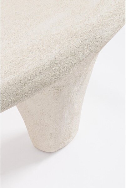 Kremno bela iz poliresina klubska mizica 62x102 cm Albin – Bizzotto