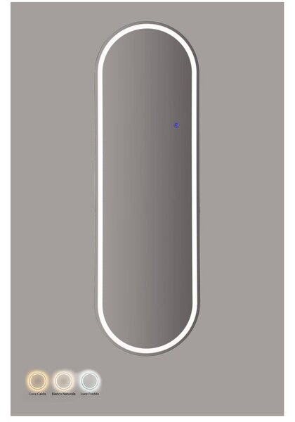 Stensko ogledalo z lučjo 50x160 cm Oval – Mauro Ferretti