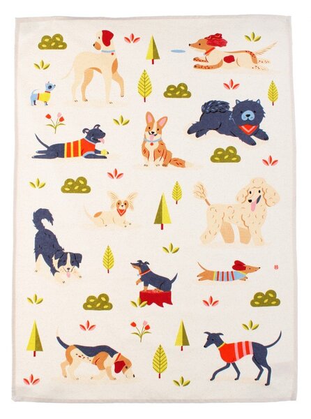 Bombažna kuhinjska krpa 70x50 cm Dog Park – Rex London