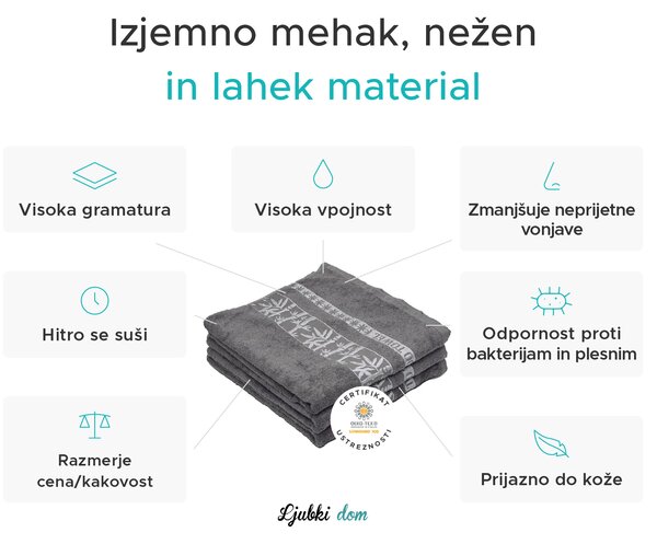 2x kopalna brisača BAMBOO 70x140 cm vijolična, 70% bambusova vlakna | 30% bombaž