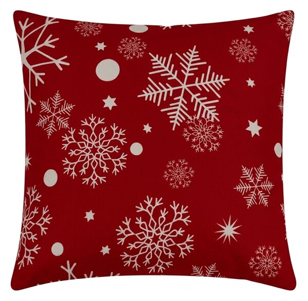 Prevleka za blazino iz mikrovlaken SNOWFALL 45x45 cm, rdeča