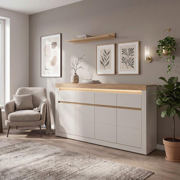 Modern Living Komoda Naxxar, Barva Hrasta, Kašmir, Osvetlitev