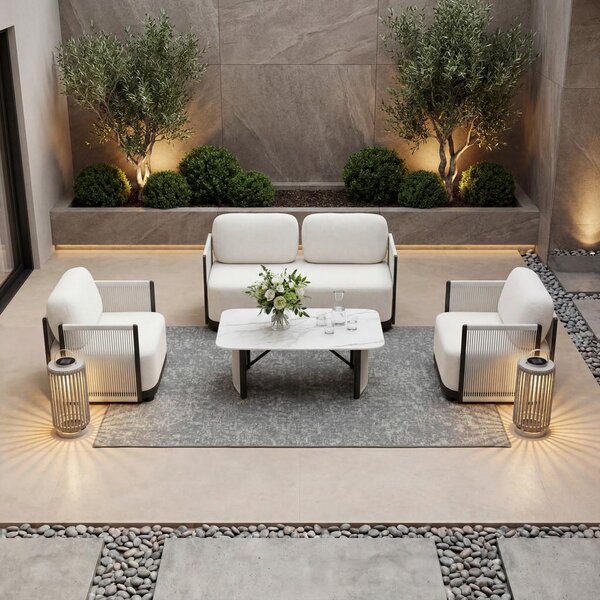 Bessagi Garden Lounge Garnitura Coralie, Krem