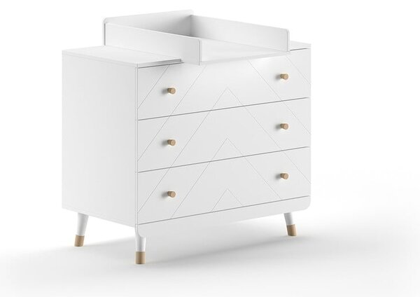 Bela otroška komoda s previjalnim pultom 100x100x74 cm Billy – Vipack