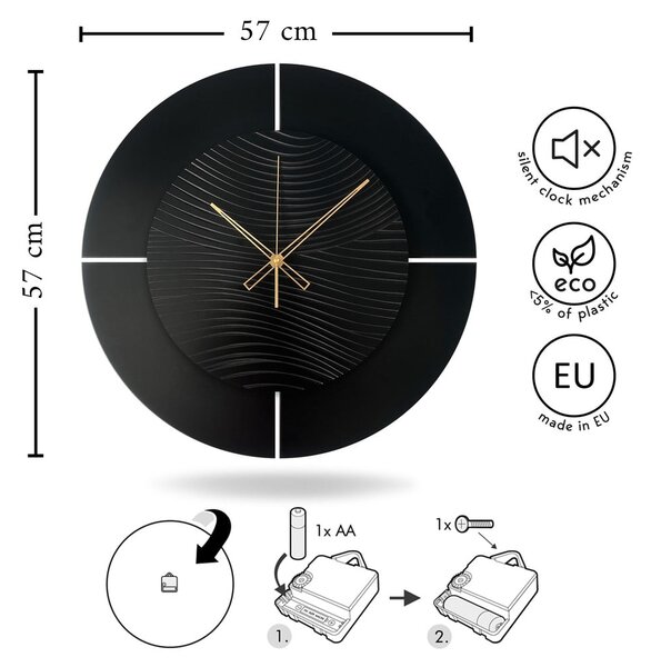 Stenska ura ø 57 cm Logan – Styler