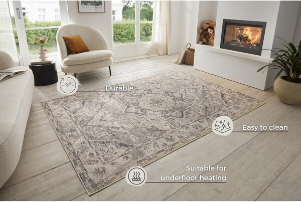 Sivo-bež preproga 120x170 cm Terrain Designer Sand – Hanse Home
