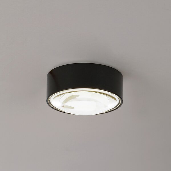 Lindby LED-vgradna svetilka Siaka, črna, kovina, Ø 5 cm, IP65, Kopalnica, Aluminij, Sodobni