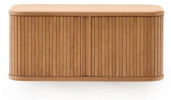 Stenska omarica za pod umivalnik v jesenovem dekorju v naravni barvi 90x40 cm Mailen – Kave Home
