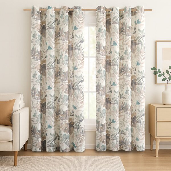 Kremno bela/prašno modra zavesa 135x250 cm Celesta – Restilo