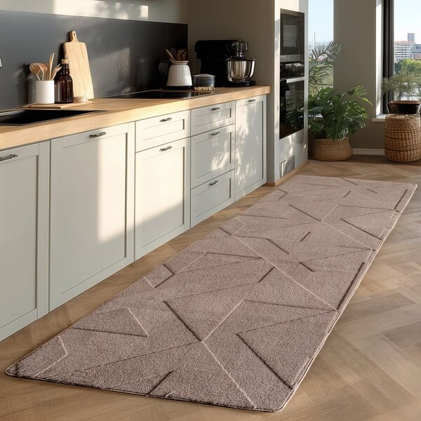 Svetlo rjav pralen tekač 80x250 cm Pompei 1613 – Ayyildiz Carpets