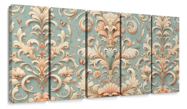 5-delna slika vintage ornamenti