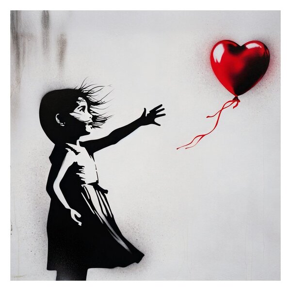 Slika srce v vetru street art