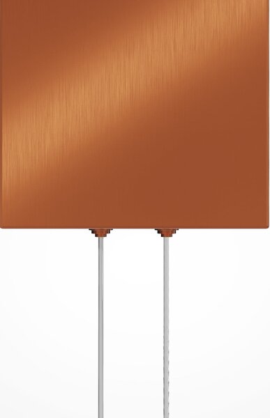 Maytoni LED-visoka svetilka Quadro, baker/konjak, steklo, 3000 K, 24 cm, Bakrena, Dnevna soba / jedilnica, Steklo, Sodobni