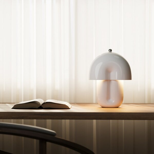 Maytoni LED namizna svetilka Hope, bela, keramika, višina 35 cm, 3000 K, zatemnjen, Bela, Dnevna soba / jedilnica, Keramika, Skandinavski