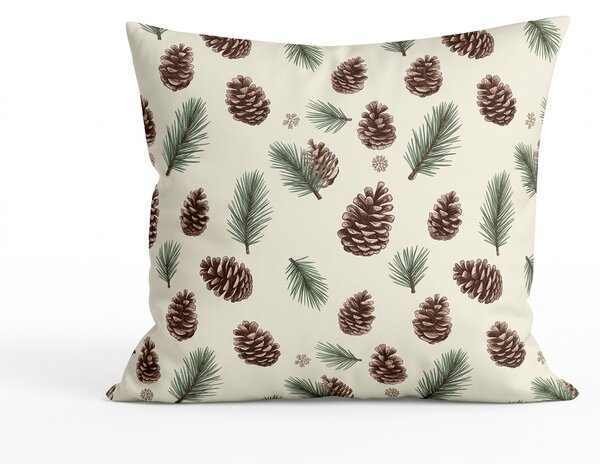 Bombažna prevleka za blazino PINE CONES 45x45 cm, barvna