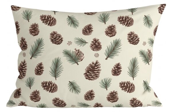 Bombažna prevleka za vzglavnik PINE CONES 50x70 cm, barvna